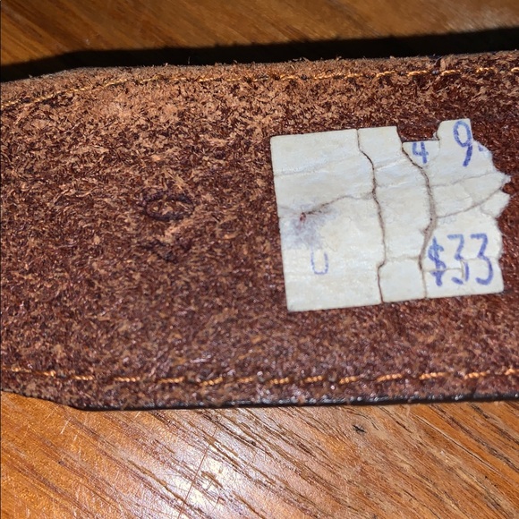 Tony Lama western Brown saddle tan Leather Belt size 40 basket stamped braided - Picture 3 of 9